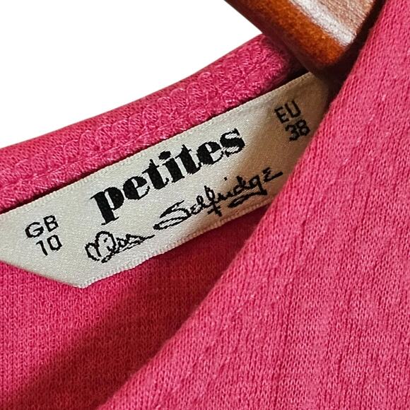 Miss Selfridge Hot Pink Barbiecore Petite Sleeveless Party Dresss - Picture 4 of 5